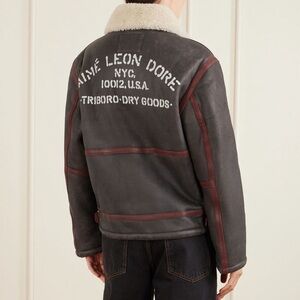 Aime Leon Dore Printed shearling jacket